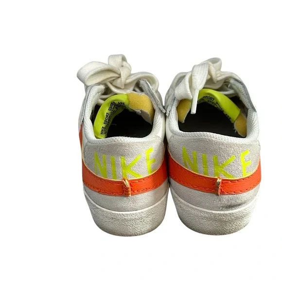 Nike Blazer Low '77  Jumbo Low Sail White Orange Womens Shoes Sz 8 - Picture 3 of 6